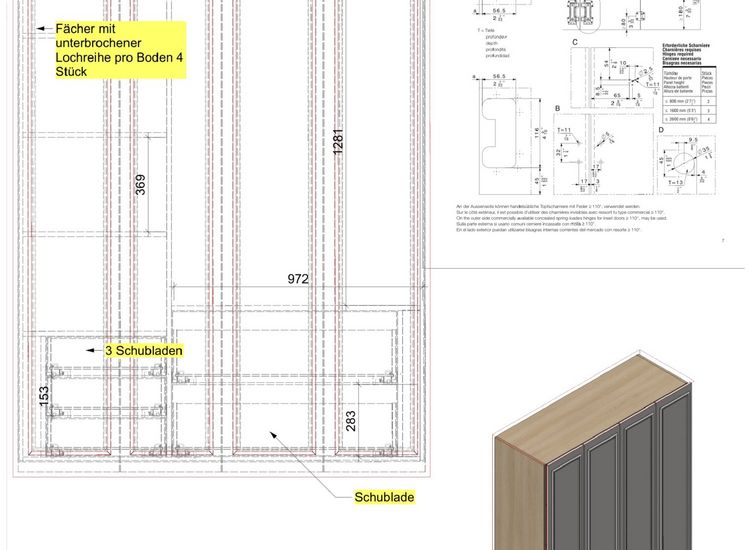  Garderobe mit Falttüren