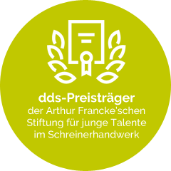 dds-Preisträger der Arthur-Franke'schen Stiftung für junge Talente im Tischler- und Schreinerhandwerk